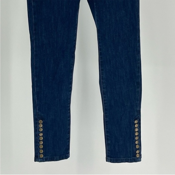 SOFT SURROUNDINGS NWT THE ULTIMATE SNAP UP LEGGINGS DARK BLUE DENIM WASH PETITE - Picture 8 of 15